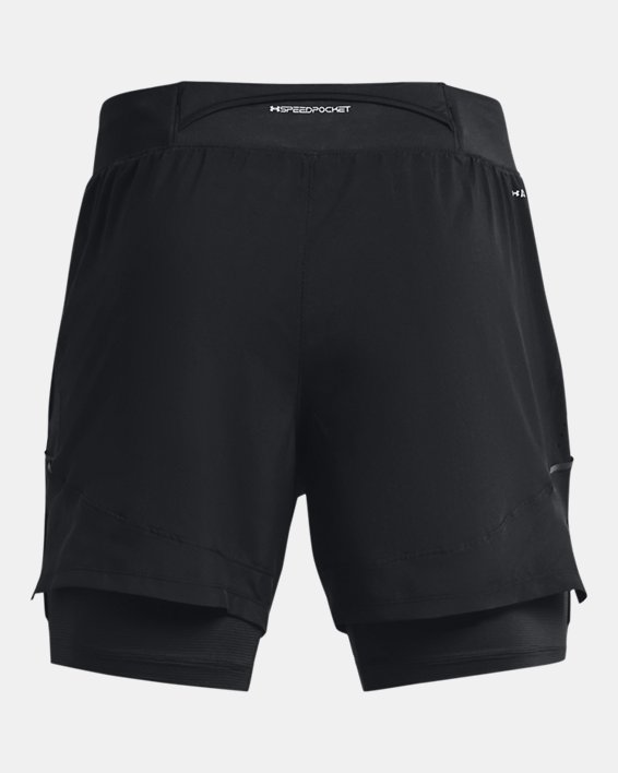 Men's UA Launch Elite 2-in-1 5'' Shorts in Black image number 7